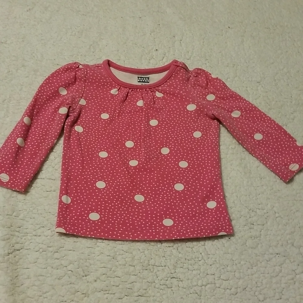 Old Navy Toddler Girl's Polkadot Long Sleeve Shirt